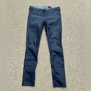 fancy gray leather skinny jeans
